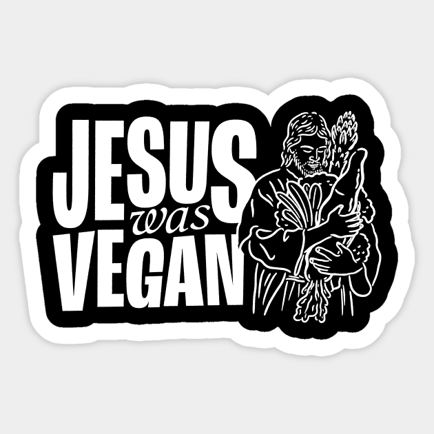 Vegan Jesus Sticker by jefcaine